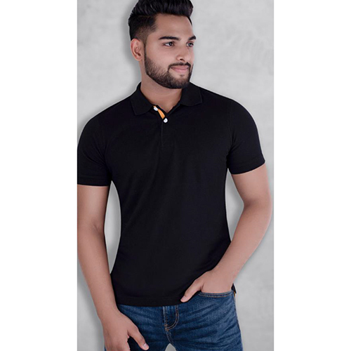 225GSM Polyster And Cotton UCB Black Polo T-Shirt