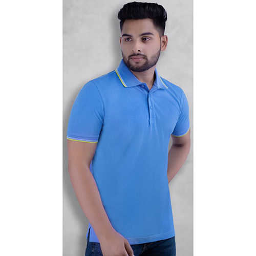 225GSM Cotton Tipping UCB Sea Blue Polo T-Shirt