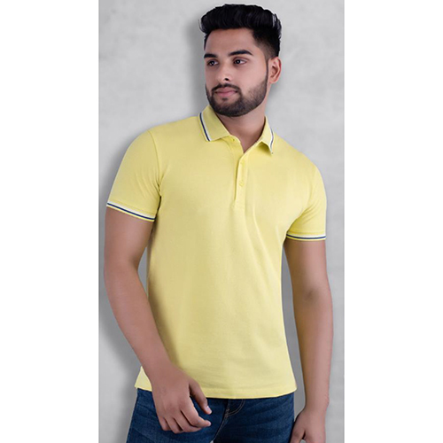 225GSM Cotton Lycra UCB Lemon Yellow Polo T-Shirt