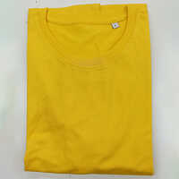 160GSM Mens Round Neck Yellow T-Shirt