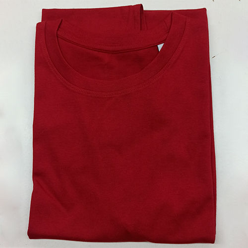 160Gsm Mens Round Neck Red T-Shirt Gender: Male