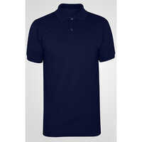 Dry-Fit UCB Collar Navy Blue T-Shirt