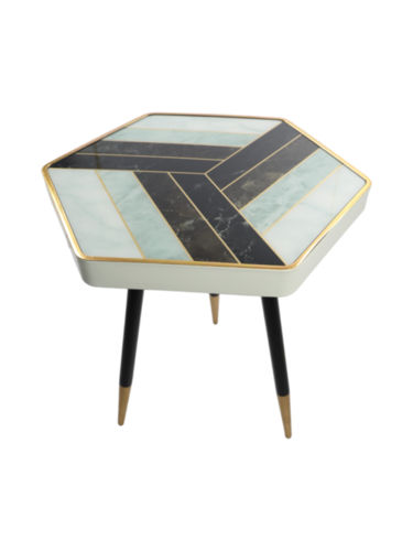 Adhunika Bedside Glass Top Table