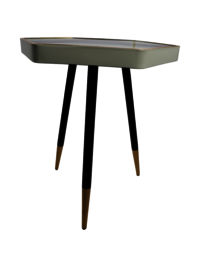 Adhunika Bedside Glass Top Table