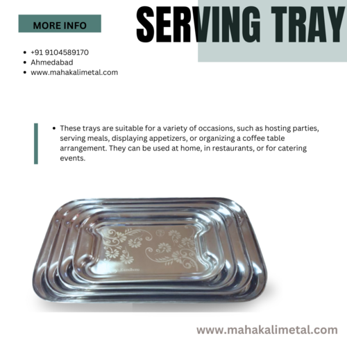 STAINLESS STEEL SERVING TRAY