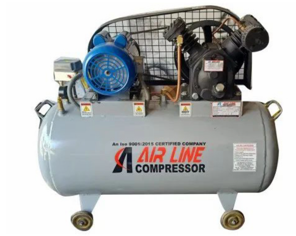 Heavy Duty Air Compressor - 5 HP, 300 L Air Tank Capacity | Diesel Powered, Single Stage, Reciprocating Technology, 26 cfm Maximum Flow Rate