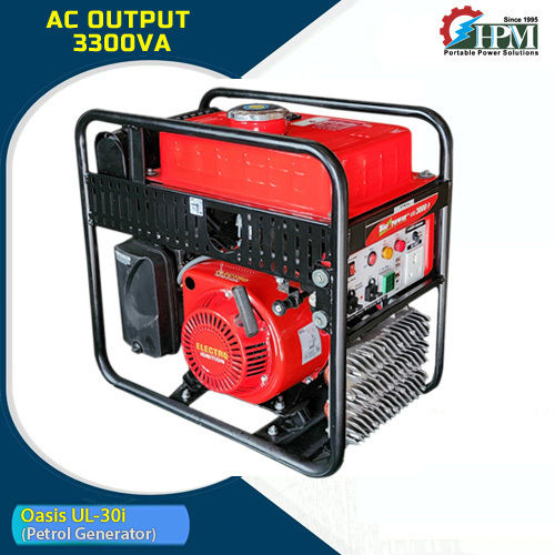 Red & Black 3 Kva Digital Inverter Generator  Model Oasis Ul-30I Manual Start