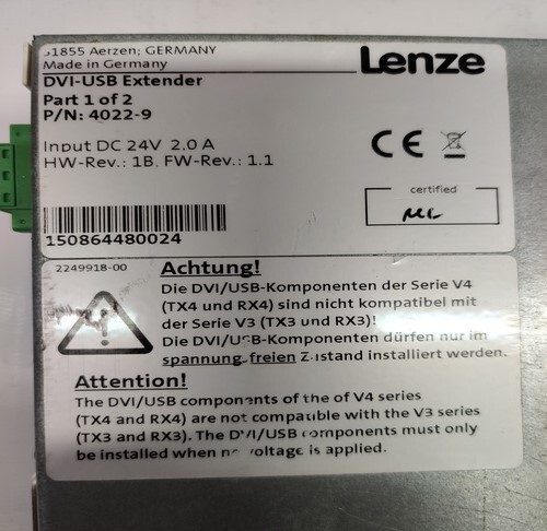 LENZE 4022-9  DVI-USB EXTENDER