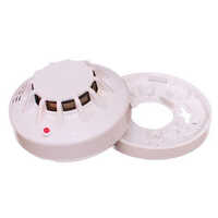 Standalone Smoke Detector - Pvc Material, Red Color | Alarm Equipped With Red Alarm Light For Industrial Usage, Warranty Included