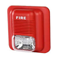 Fire Hooter-sounder With Flasher - Pvc Material, 15 Volt Power Supply, Red Color | Alarm Feature, Industrial Usage, Warranty Included