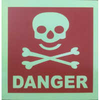 Night Glow Danger Signage - 12x6 Inch, Green Glowing Display | Designed To Raise Awareness About Potential Hazards And Dangerous Areas