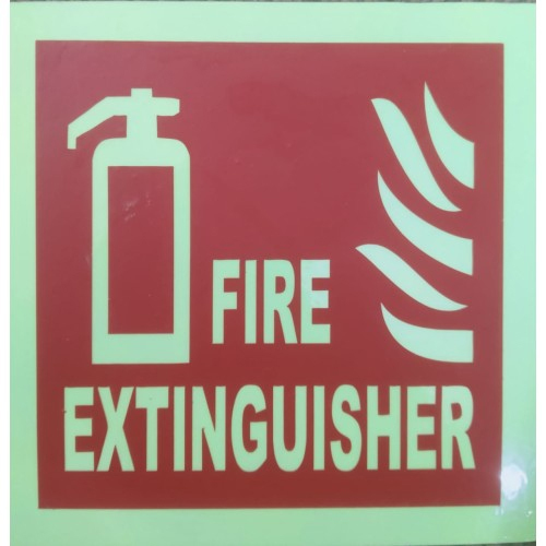 Night Glow Fire Extinguisher Signage