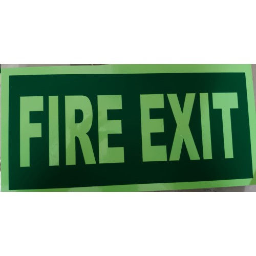 Night Glow Fire Exit Signage Body Material: Pvc