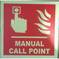 Night Glow Manual Call Point Signage - 12x6 Inch, Green Glow With Warranty