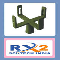 Cross Staff Metal - Round Shape, Solid Metal, Green Color | Educational Tool For Math Students