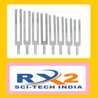 Tuning Fork Set - Metal, Standard Size, Silver Color , 8 Piece Laboratory Instruments