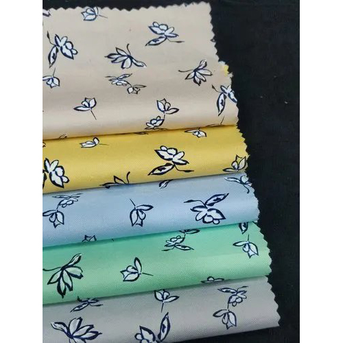 Fancy floral printed shirting fabric