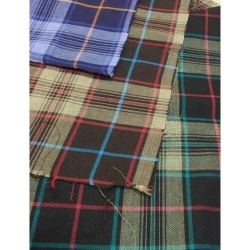Yarn Dyed Linen Checks Shirting Fabric
