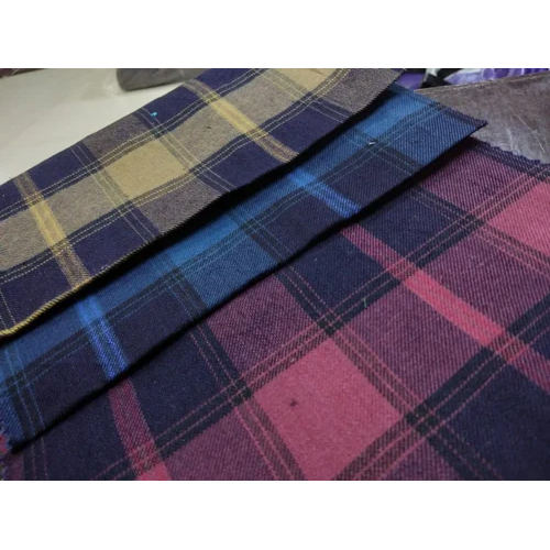 Yarn Dyed Indigo Check Fabric