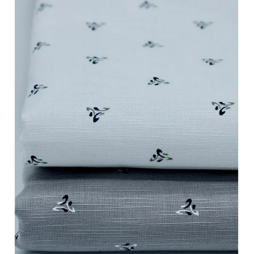 Linen printed shirting fabric