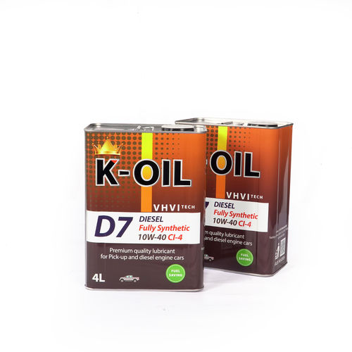 K-OIL D7 10W-40 CI-4 Fully Synthetic Diesel Oil - 4 Liters
