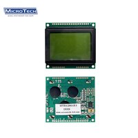 128*64 Stn Yellow Green Cob Graphic Lcd Module With S6b0107 Control Ic - 128x64 Dots Display, Led Backlight, Compatible With Various Systems