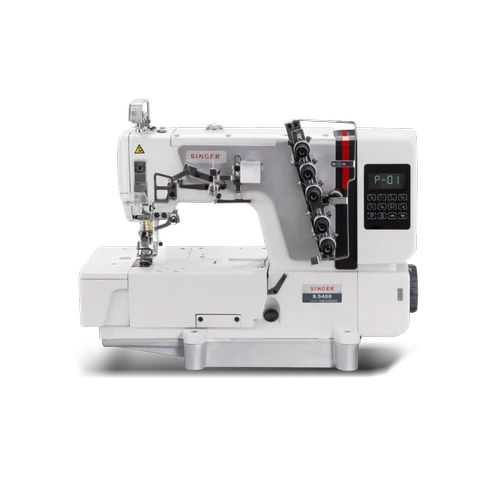 White Flatlock-S5400 Singer Direct Drive 5 Thread Sewing Machine