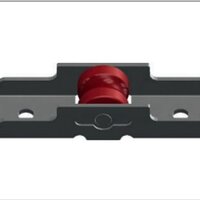 Upvc Single Roller - Stainless Steel 430 Frame, Standard Size, Red And Black Color | Smooth Finish, Easy Fit Installation, Anti-corrosion, 35kg Load Capacity