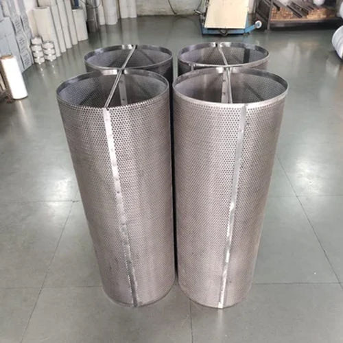 Silver Cylindrical Filter Element