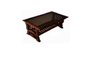 Teak wood Center table with glass top (WCT4)