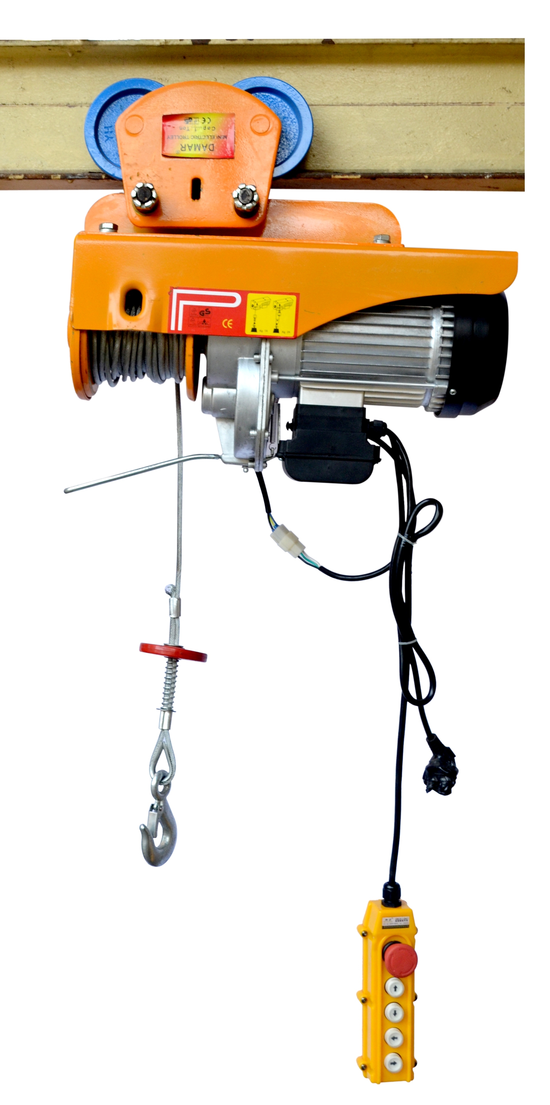 LIFTIT Mini Electric Wire Rope Hoist With Electric Traveling Trolley PA 1000