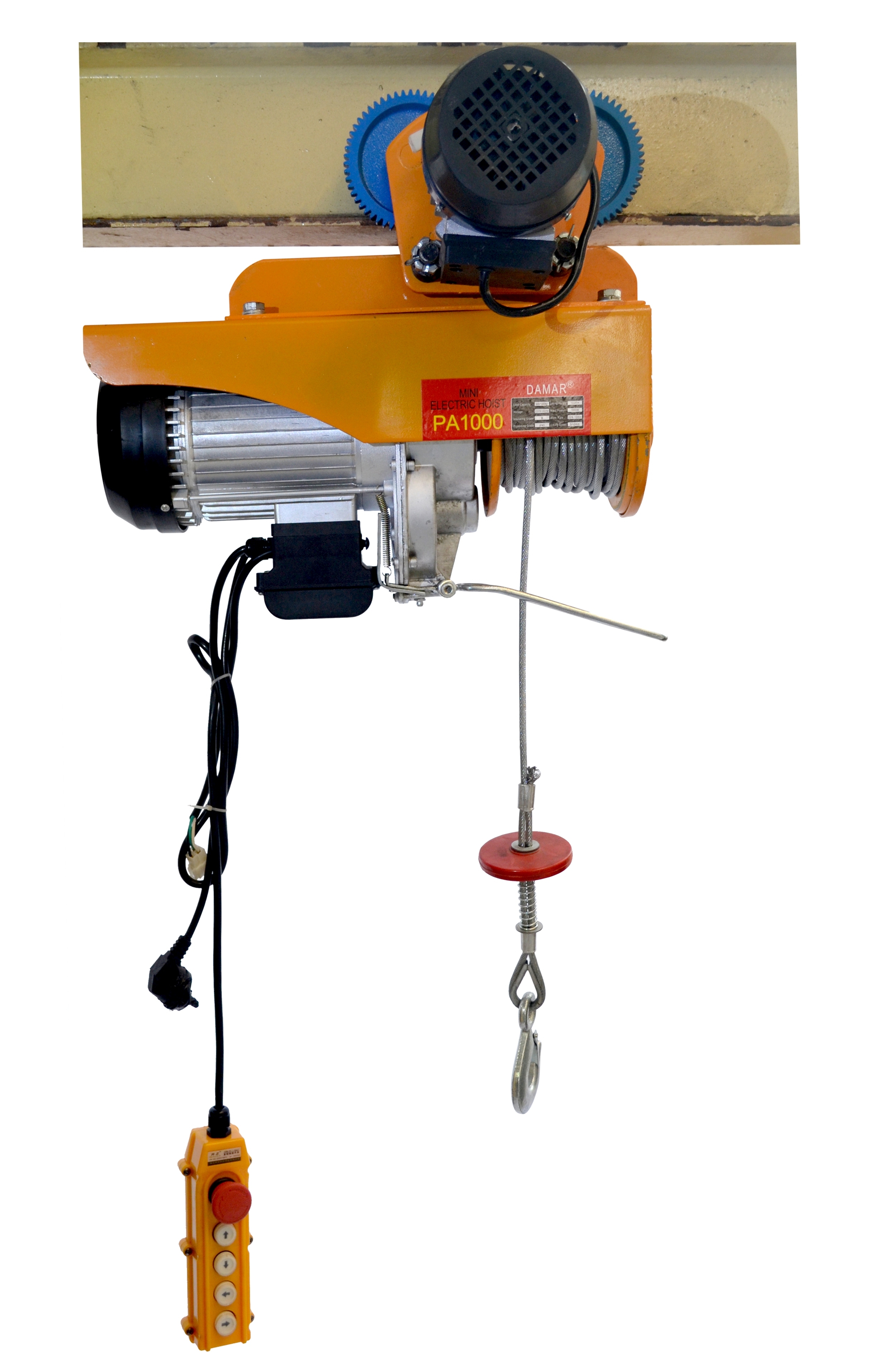 LIFTIT Mini Electric Wire Rope Hoist With Electric Traveling Trolley PA 1000
