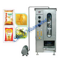 Edible Oil Pouch Packing Machine - Metal Build, Electric Drive System | Highly Efficient, Automatic Grade With Human Machine Interface