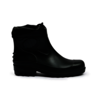 Collar Boot Steel Toe (hillson Gumboot) - Soft Pvc Upper, Dual Density, Size 6-10, Black Color | High Abrasive Synthetic Leather Collar, Molded Pvc Outsole