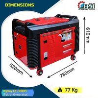 3 KVA  Petrol Silent Generator Manual Start Model Osprey GE-3000Pi  Petrol Run