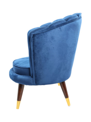 Adhunika Wooden Lounge Chair-Blue