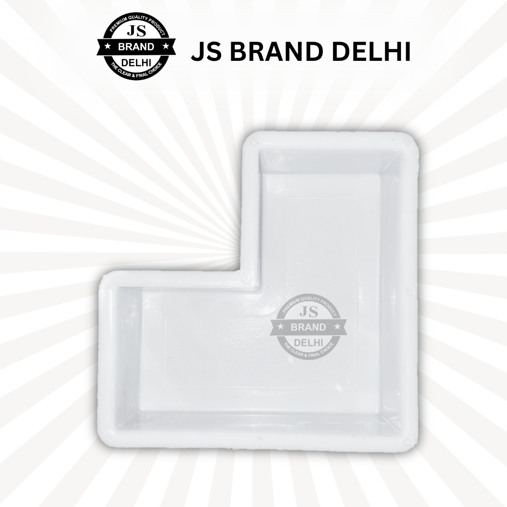 L-Shape Paver Plastic Moulds - High-Quality Plastic Material, Grey Color | Durable Design for Stylish Outdoor Paver Blocks