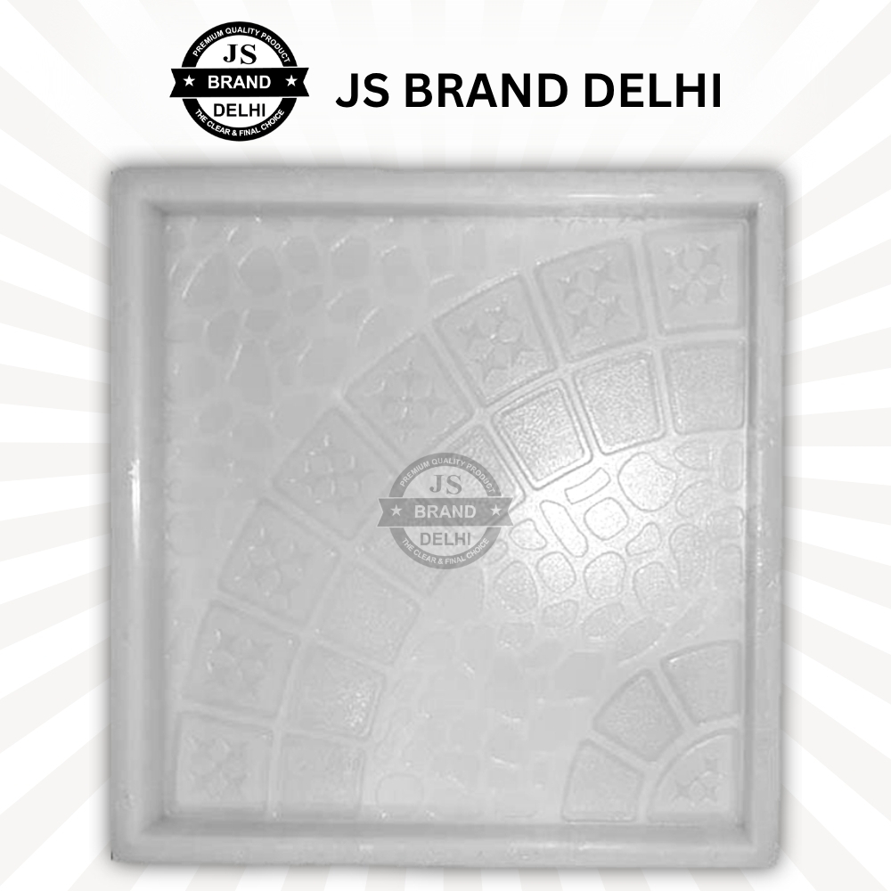 Coble Stone Chequered Tile Plastic Moulds - Color: Grey