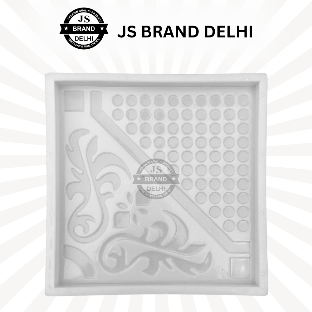 Flower Chequered Tile Plastic Moulds