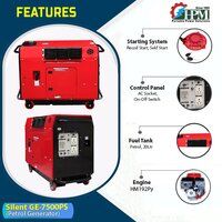 7 KVA  Petrol Silent Generator  Recoil and Self Start Model Silent GE-7500PS