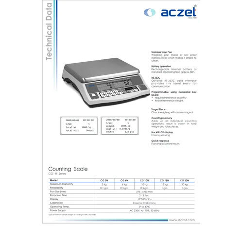 Aczet CG-6N Counting Table Top Scale