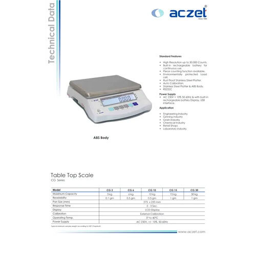 Aczet CG-10 Table Top Scale