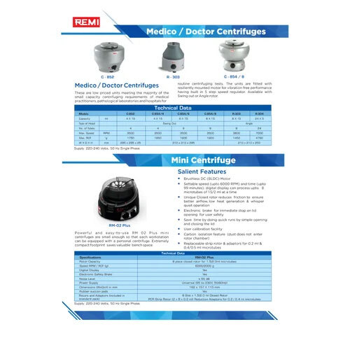 Remi Rm-02 Plus Mini Centrifuge