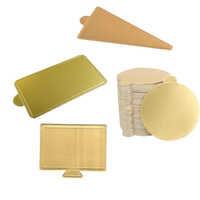 Pastry Base Gold - Paper Material, Various Sizes Available | Warranty Included, Elegant Gold-silver Design