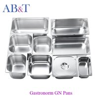 Gastronorm Pans Stainless Steel - 36cm X 72cm , Nsf Certified, Matte Finish, Silver Color, Ideal For Hotel, Restaurant, Canteen Use
