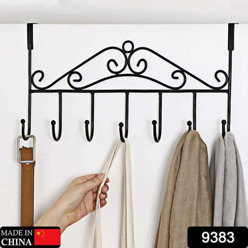 OVER THE DOOR HANGER RACK 7 HOOKS DECORATIVE OGNAZIER HOOK RACK