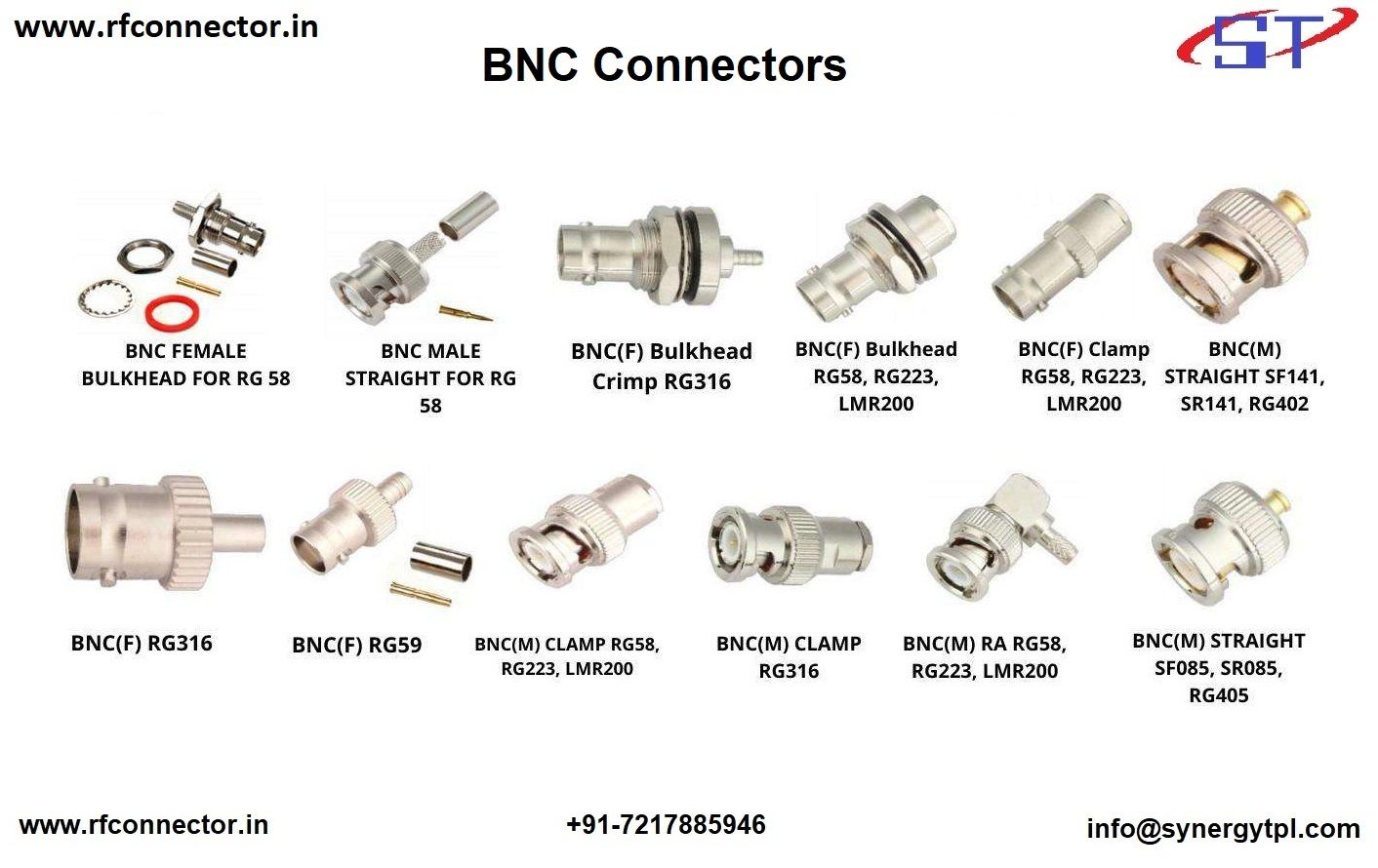 BNC Male Plastic Hood Connector For RG 59 cable