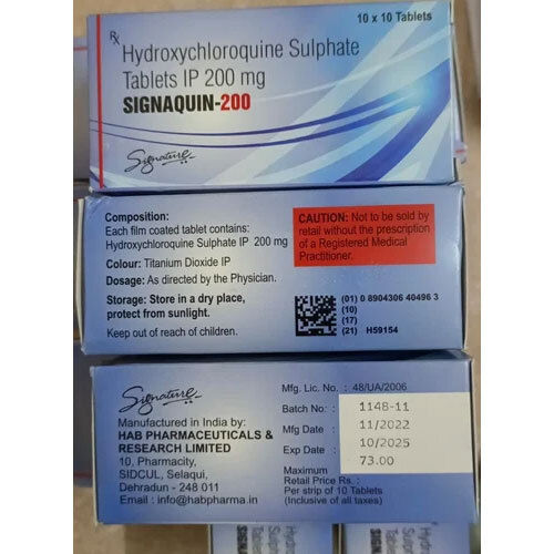 Hydroxychloroquine Sulphate 200mg Tablets