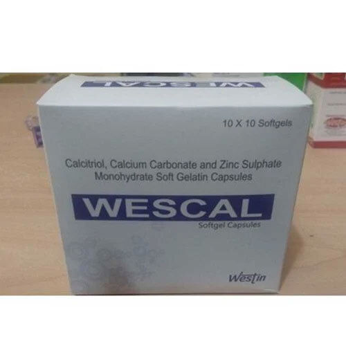 Calcitriol Calcium Carbonate And Zinc Sulphate Monohydrate Soft Gelatin Capsules - Drug Type: General Medicines