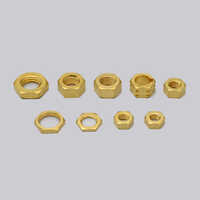 Brass Hex Nuts - Brass, Various Sizes Available, Polished Finish, Flange Connection, Cnc Machined For Precision, Warranty Included